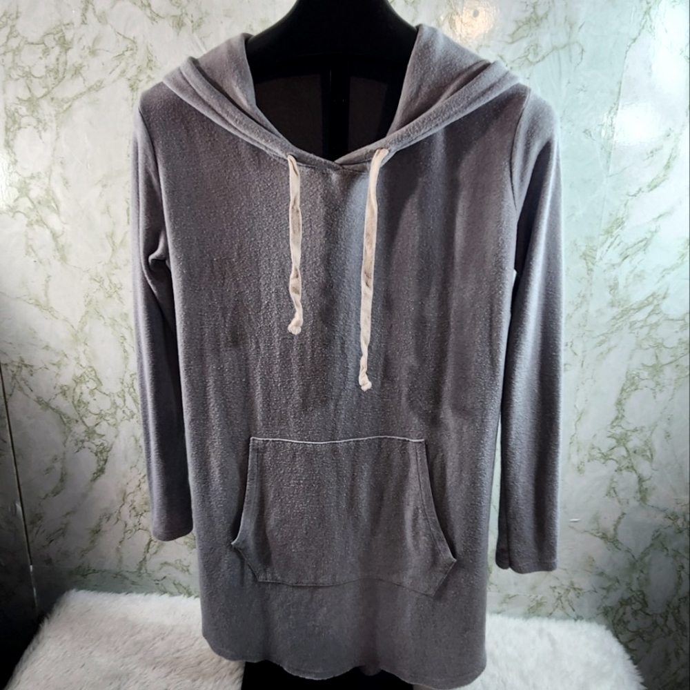 DON'T ASK WHY Soft Hooded Sweater Tunic